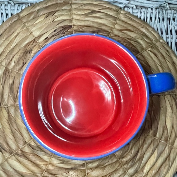 Disney Mickey Mouse 3D Sculpted Blue And Red Ceramic Coffee Tea Mug - Picture 5 of 6